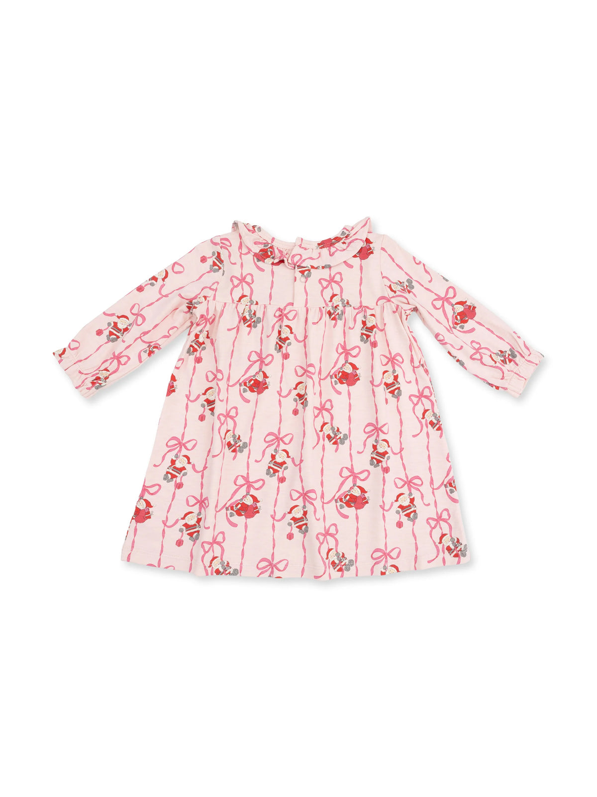 Knit Ruffle Collar Gown, Bows & Santa