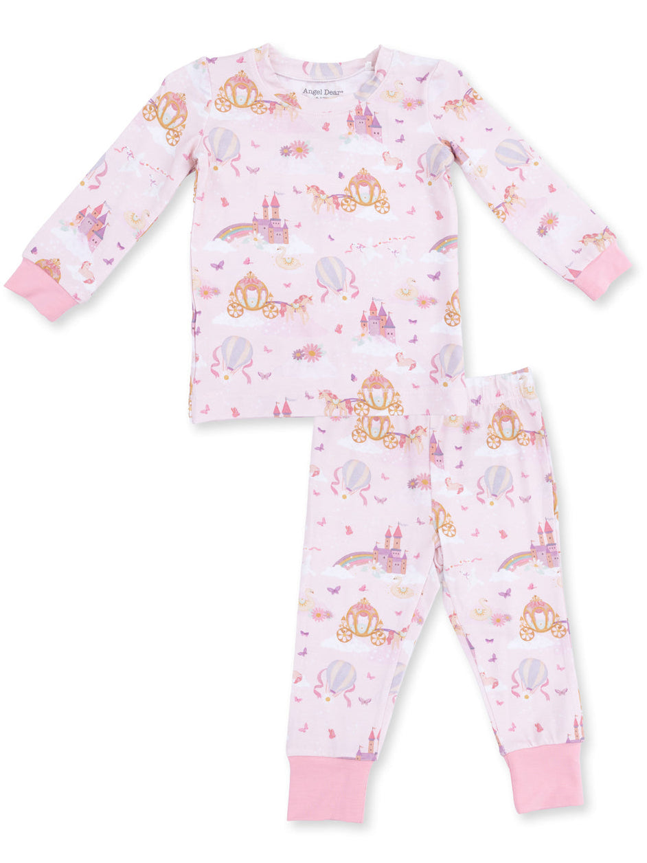 Long Sleeve Loungewear Set, Princess Unicorns and Castle