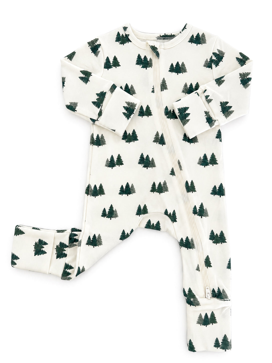 Evergreen Grove / Organic Cotton 2-Way Zip Romper