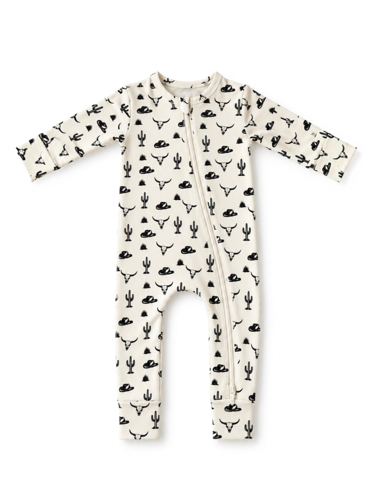 Wild West / Organic Cotton 2-Way Zip Romper