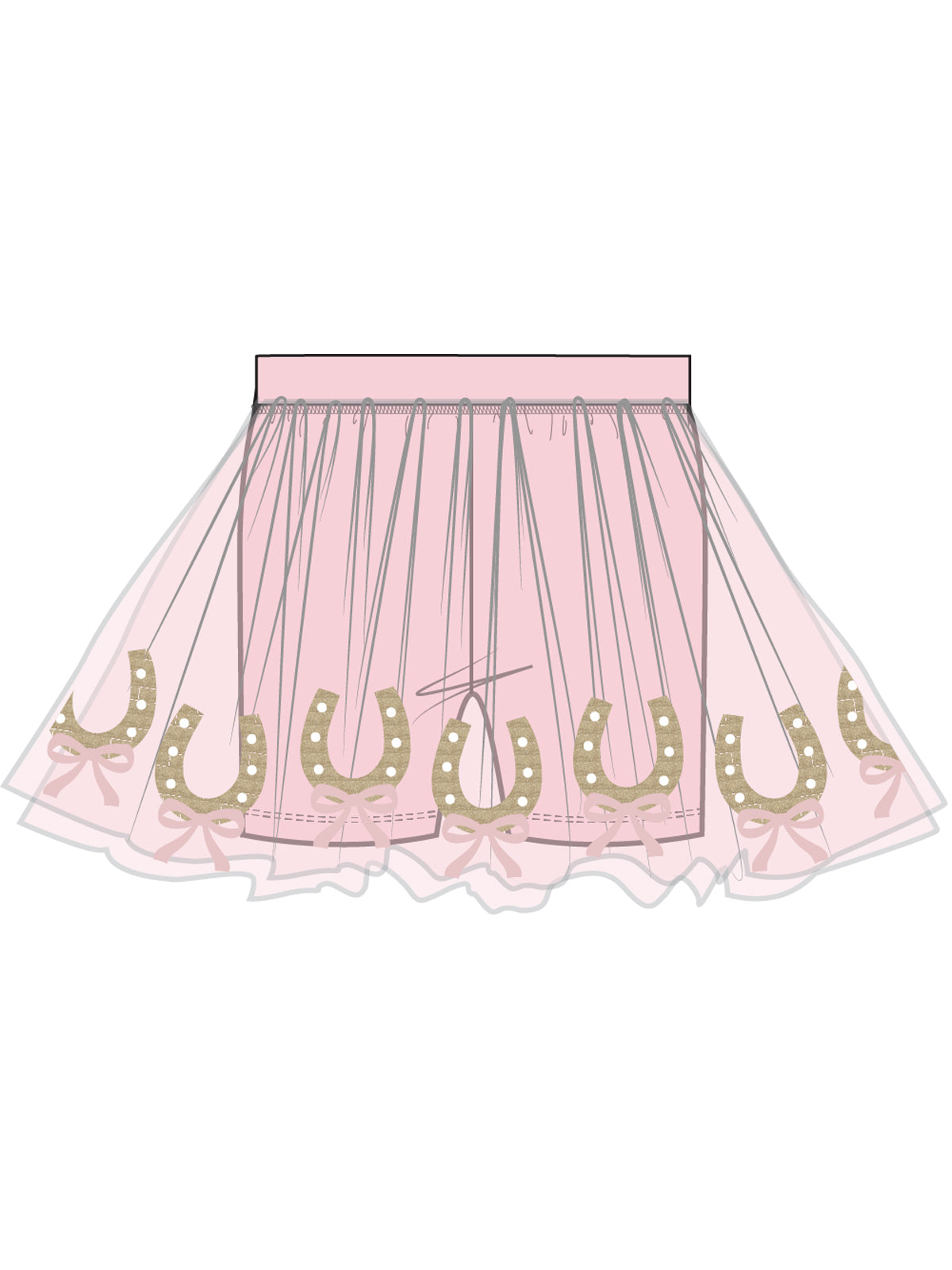 Tutu Skirt with Bike Shorts, Horseshoe