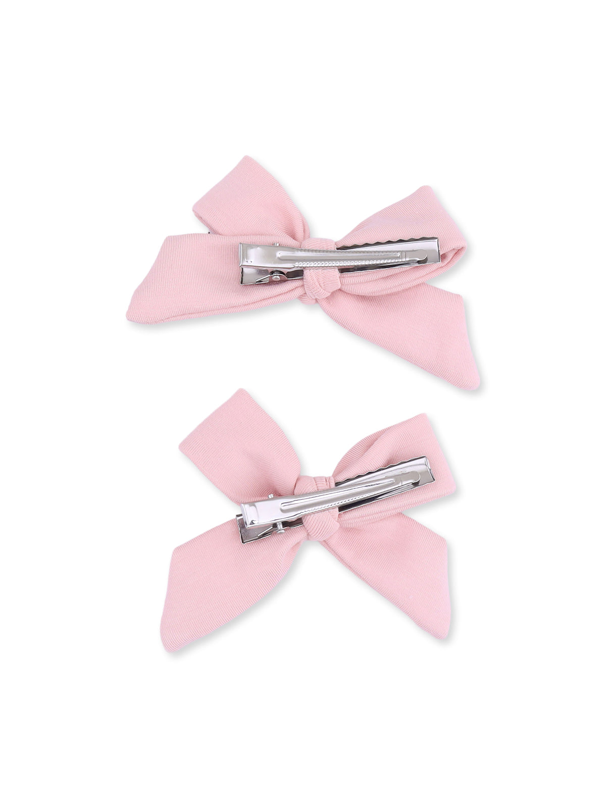 2-Pack Hair Bows w/Clips, Peachskin
