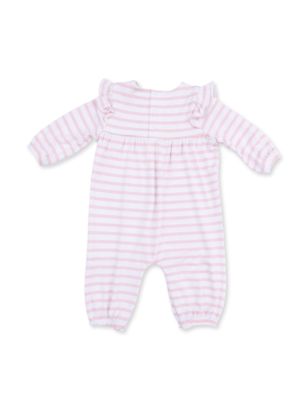 Ruffle Sleeve Romper, Football Stripe