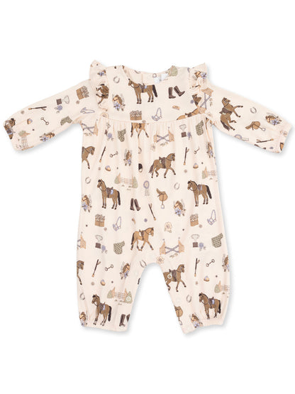 Ruffle Sleeve Romper, Pretty Equestrian