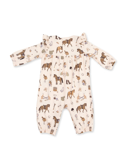 Ruffle Sleeve Romper, Pretty Equestrian