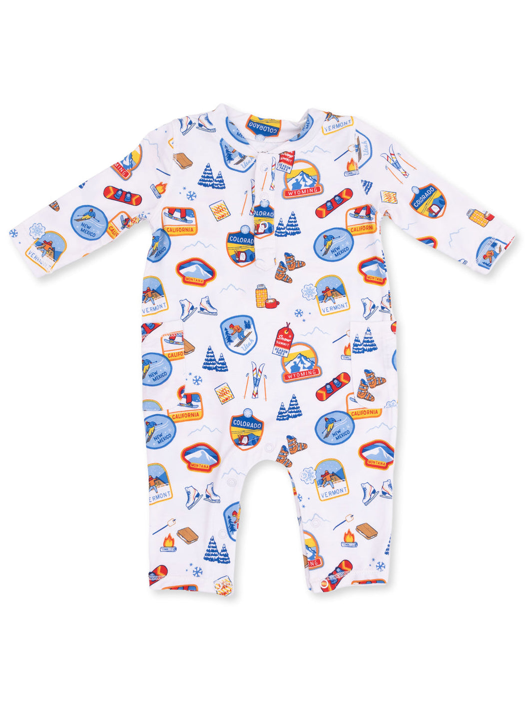 Uni Romper, Vintage Ski Patches