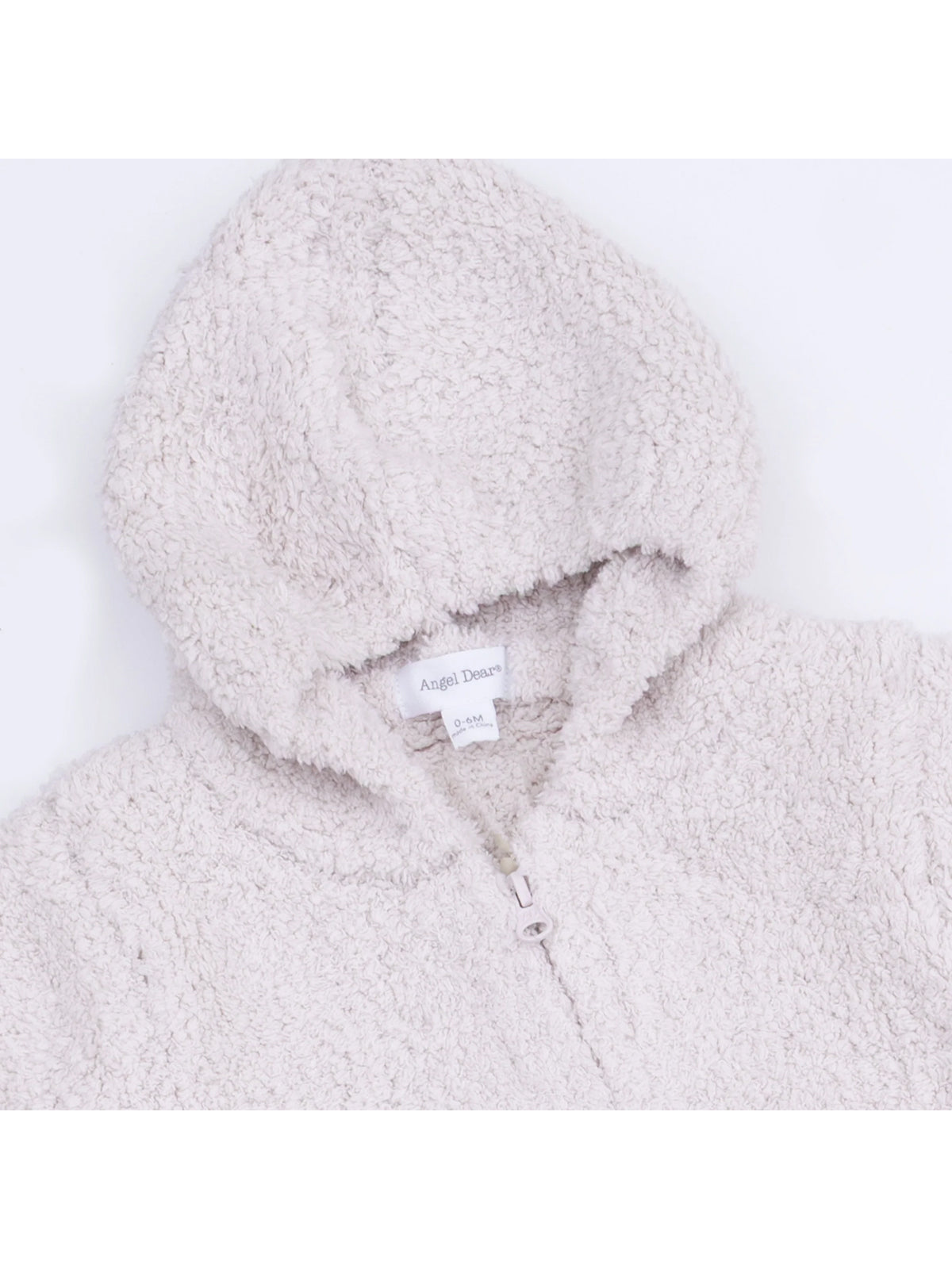 Chenille Hooded Romper, Natural