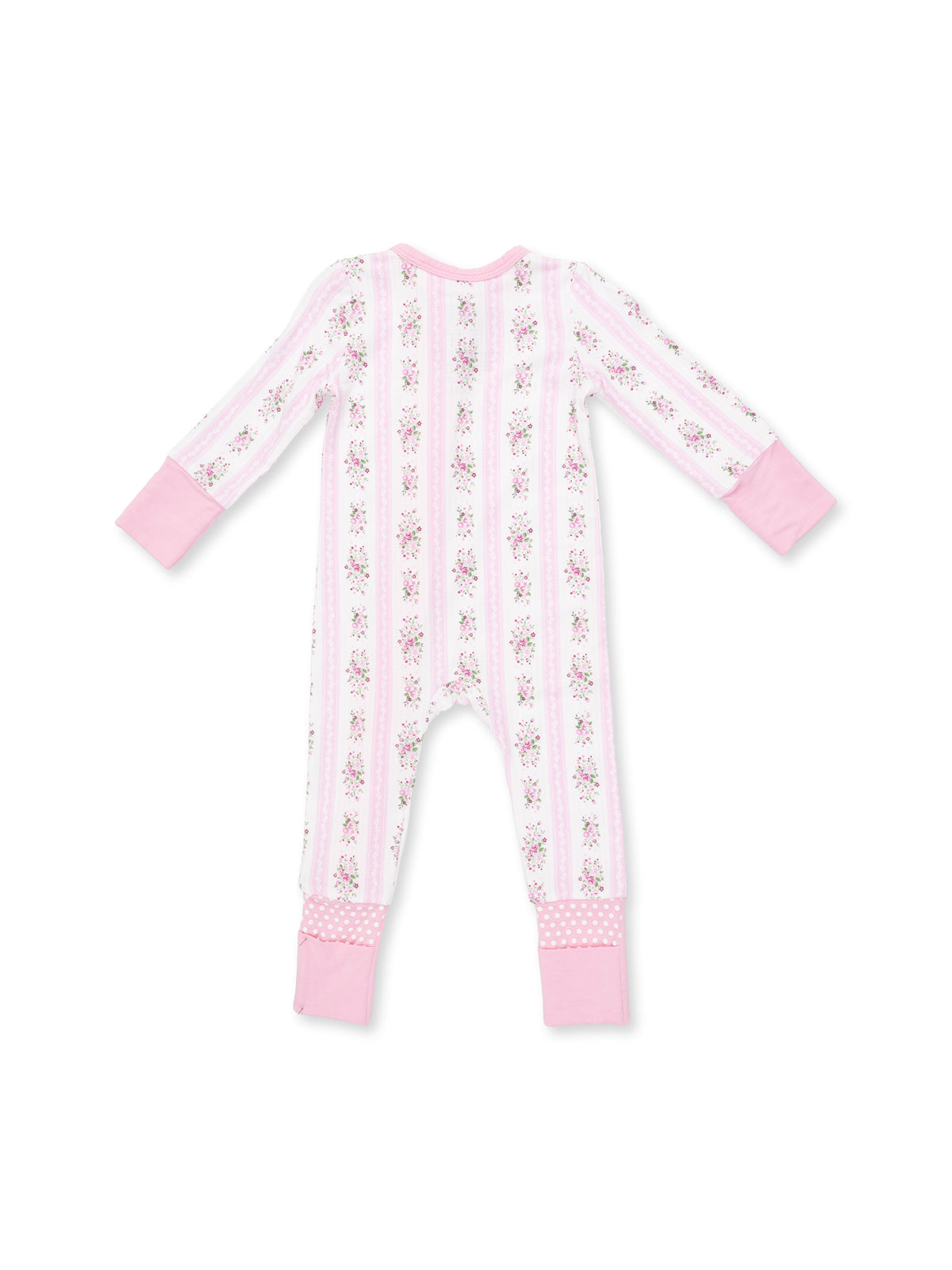 2-Way Zip Romper, Bella Rose Stripe