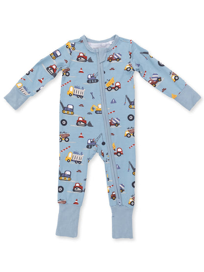 2-Way Zip Romper, Crayon Construction