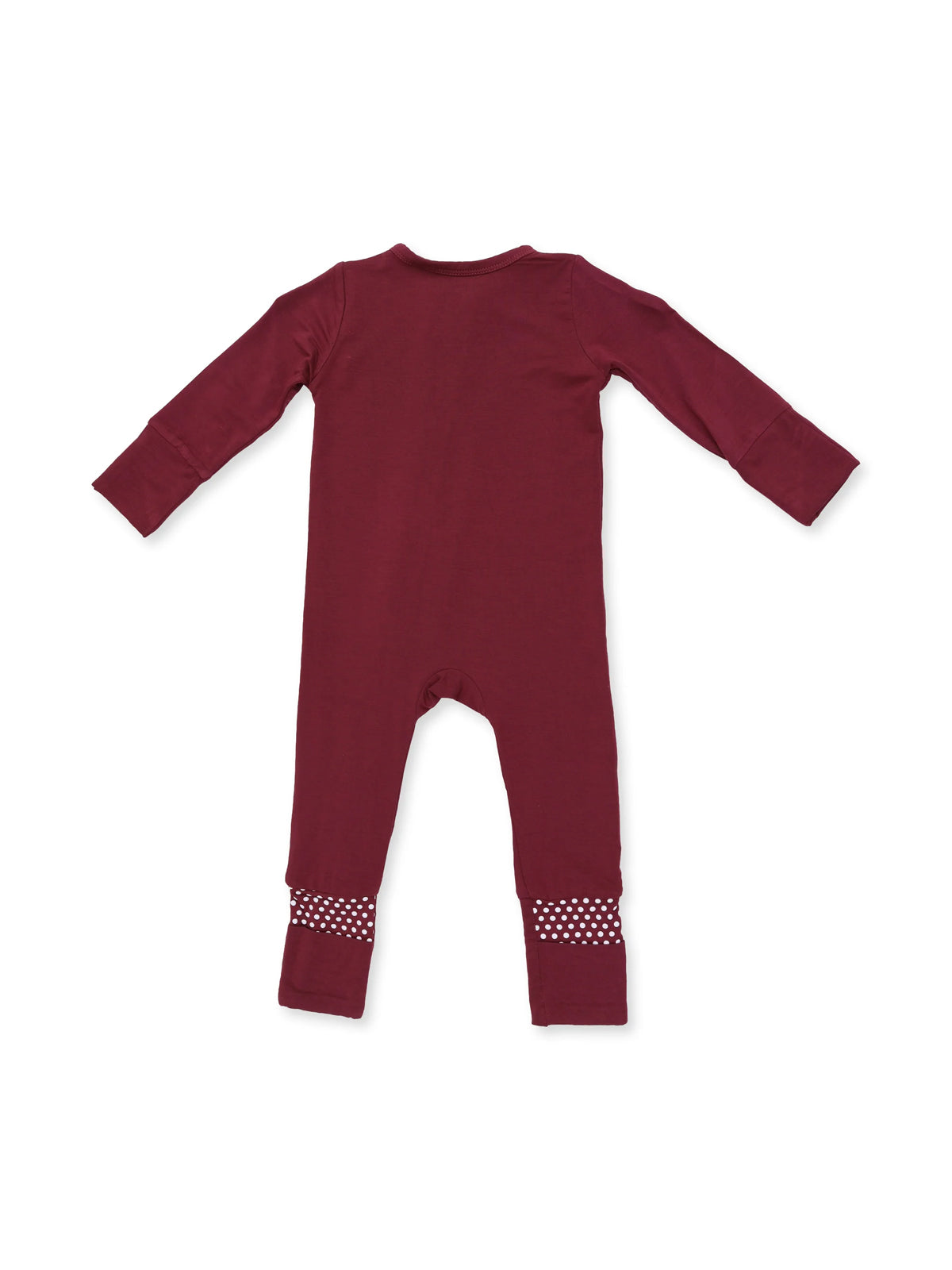 2-Way Zip Romper, Oxblood Red