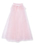 Tulle Play Cape, Velour Soft Pink