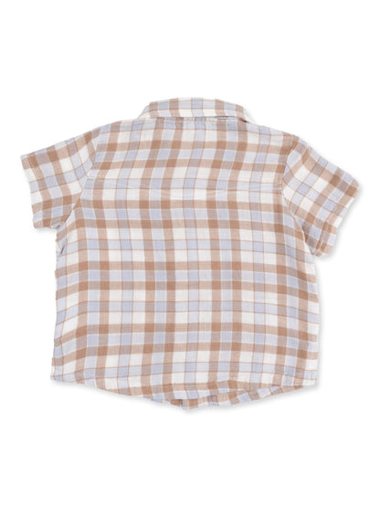 Short Sleeve Western Pearl Snap Shirt, Western Plaid