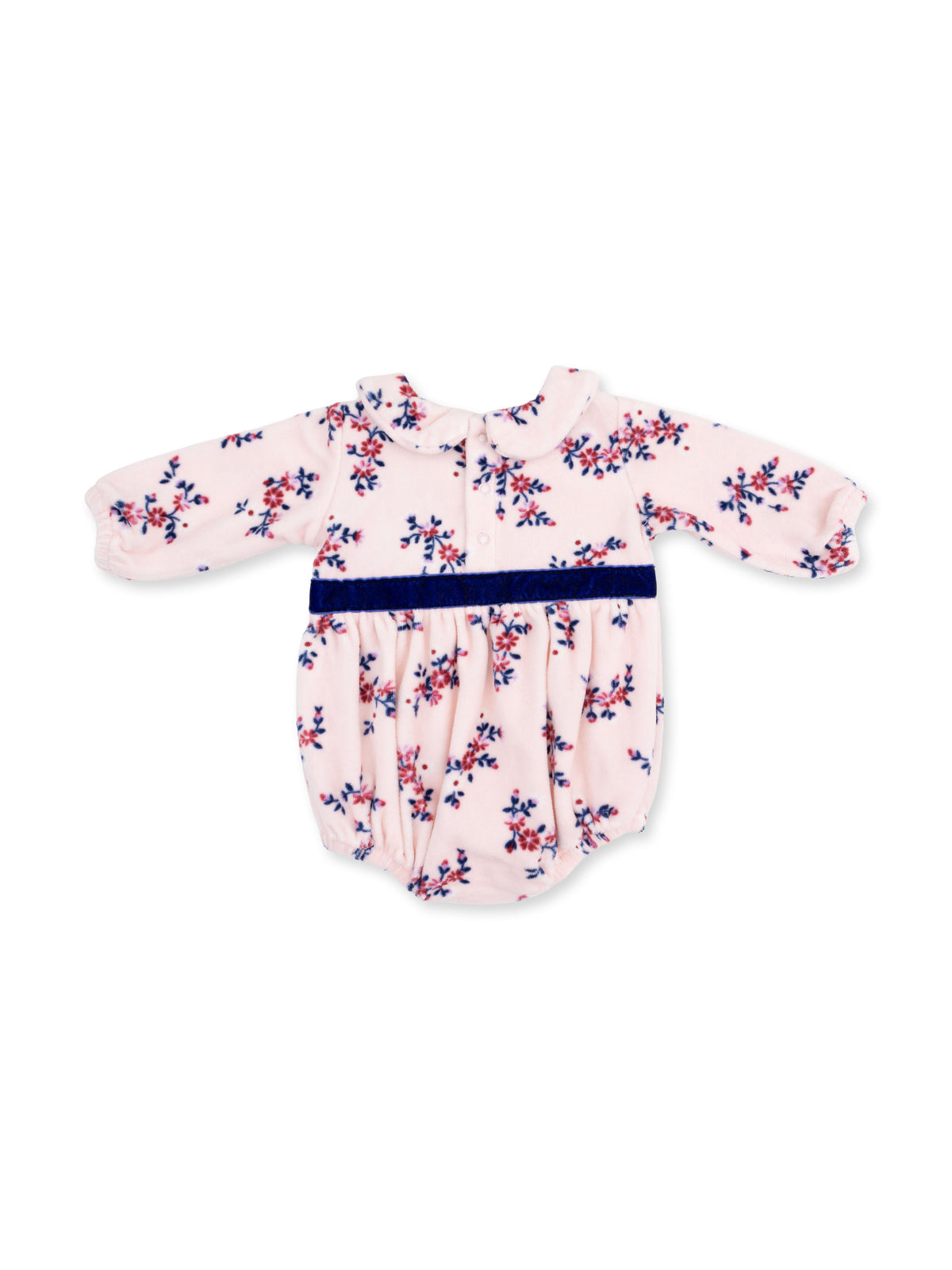 Velour Peter Pan Collar Bubble, Nora Floral