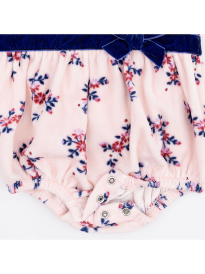 Velour Peter Pan Collar Bubble, Nora Floral