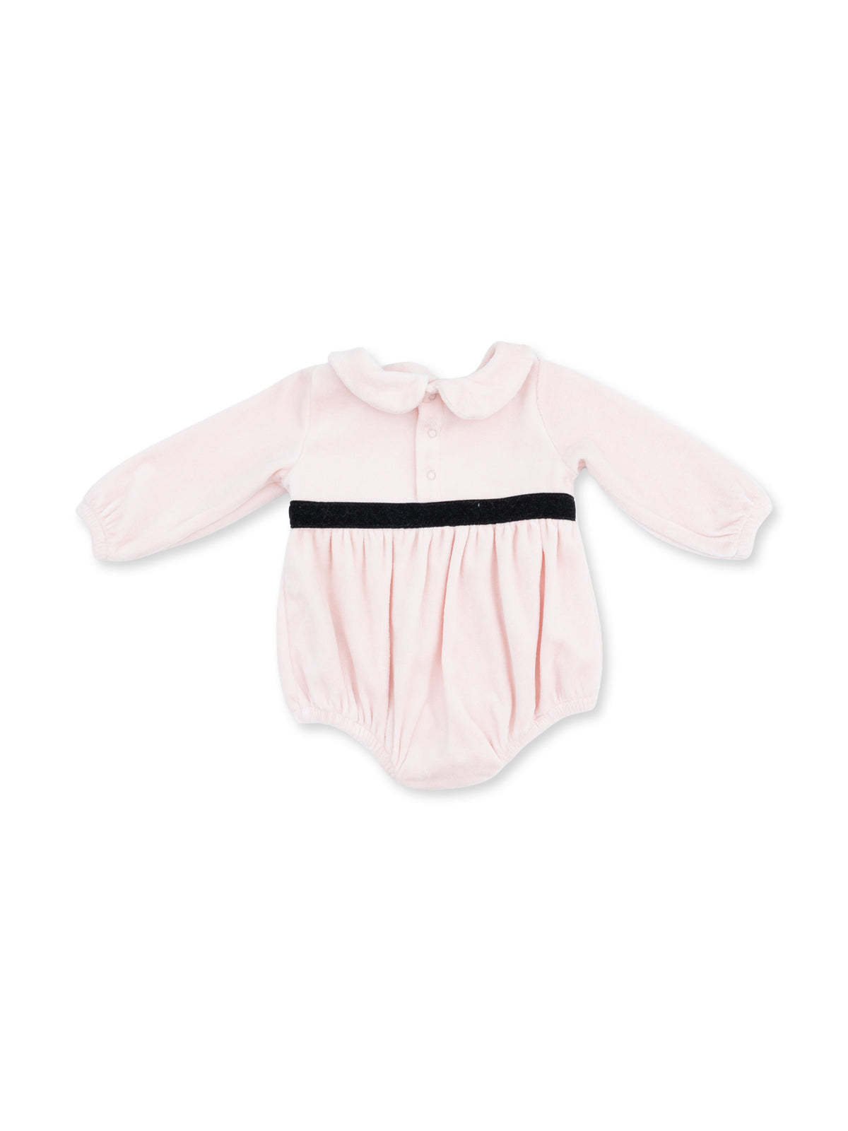 Velour Peter Pan Collar Bubble, Soft Pink