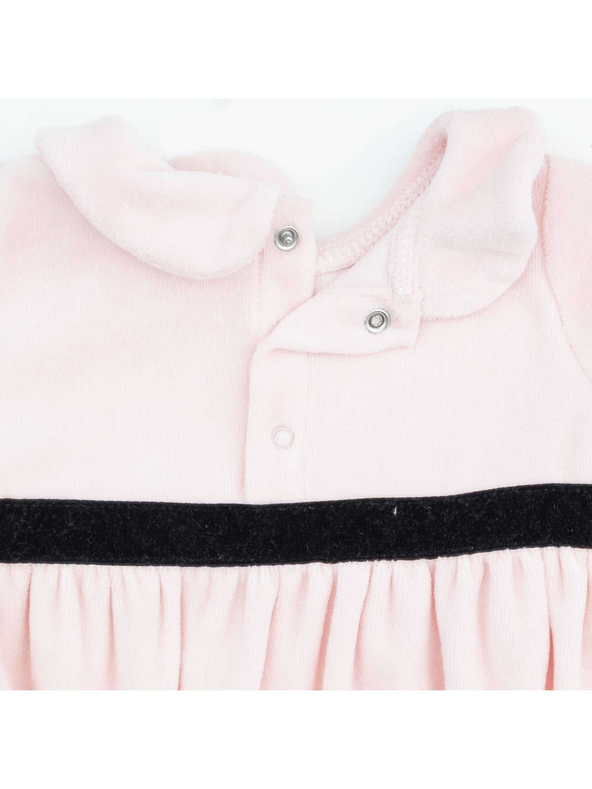 Velour Peter Pan Collar Bubble, Soft Pink