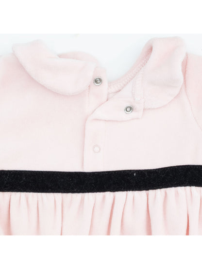 Velour Peter Pan Collar Bubble, Soft Pink