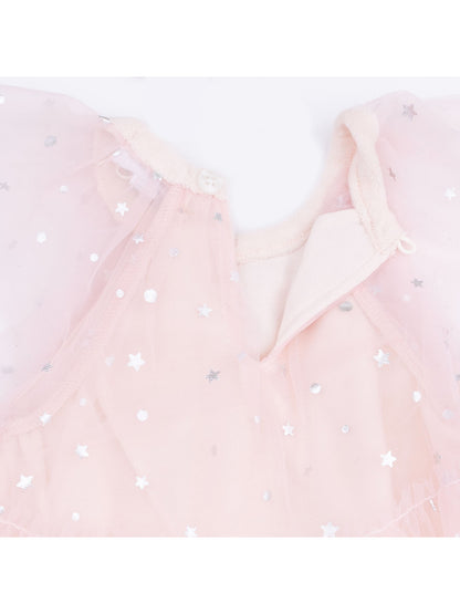 Tulle Dress, Velour Soft Pink