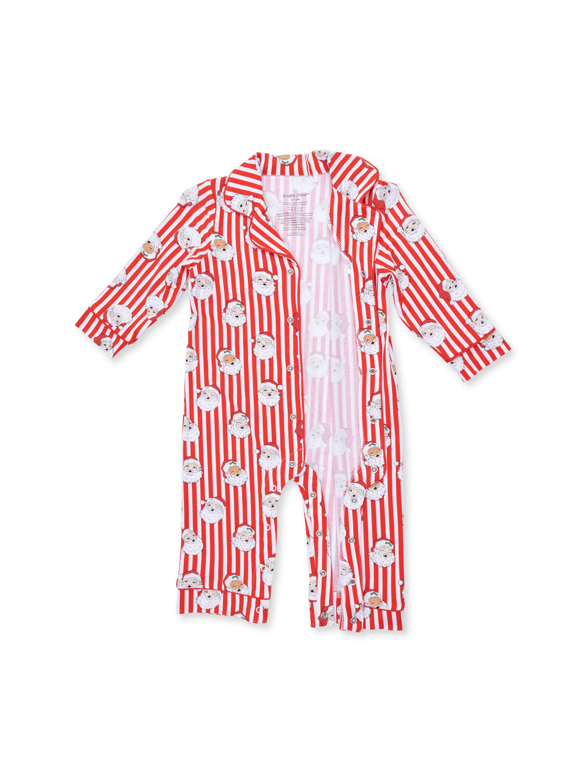 Coat Style Romper, Vintage Santa Stripe