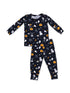 Long Sleeve Loungewear Set, Glow-in-the-Dark Halloween Skeleton Buddies