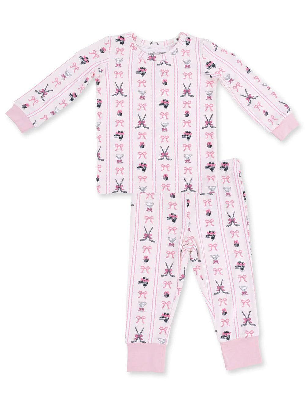 Long Sleeve Loungewear Set, Bowtiful Hockey Stripe