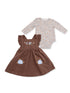 Pinafore Dress & Long Sleeve Bodysuit Set, Hazel Floral