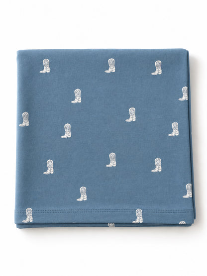 Cowboy Boots / Organic Cotton Swaddle