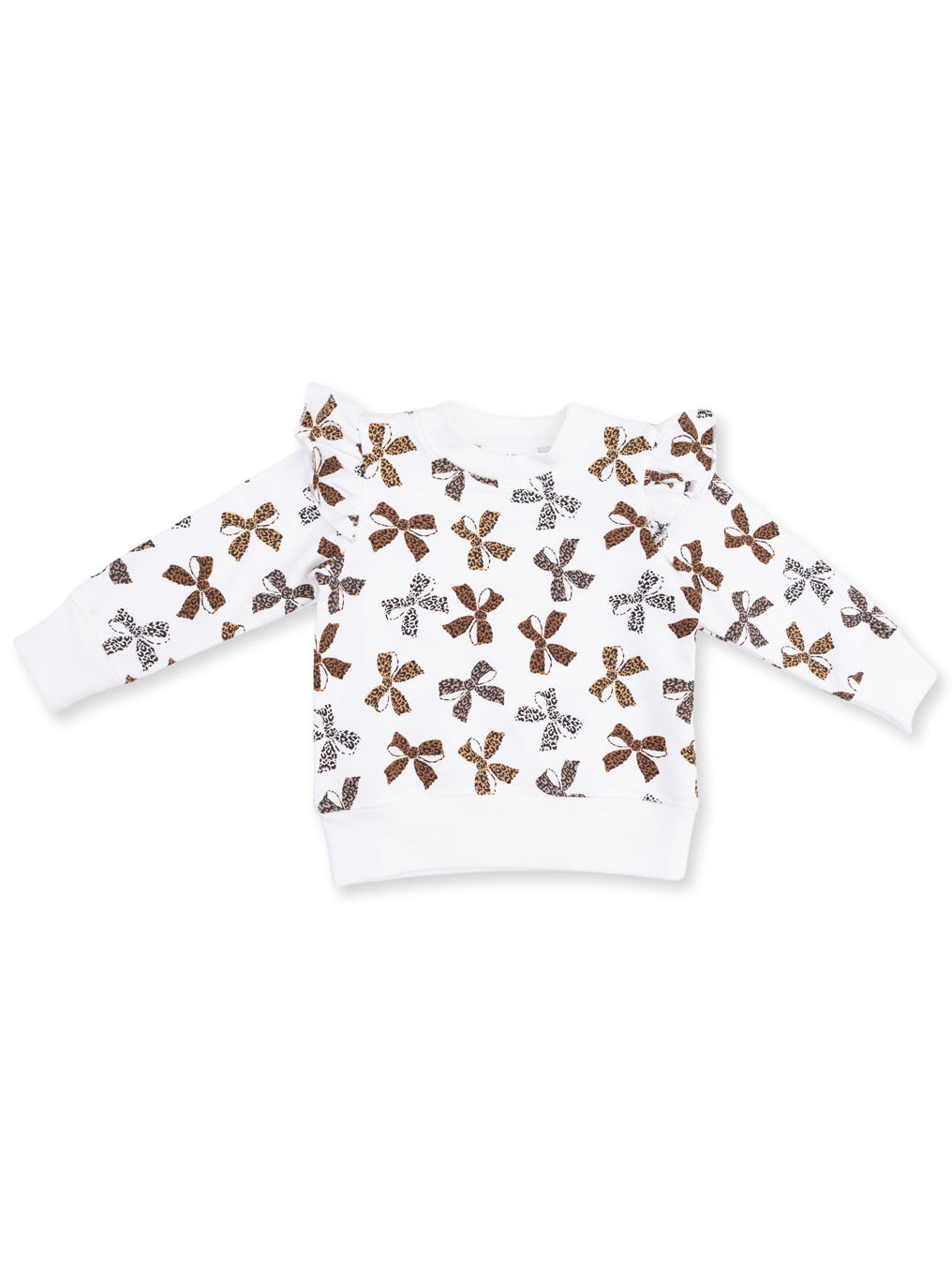 Ruffle Sweatshirt, Leopard