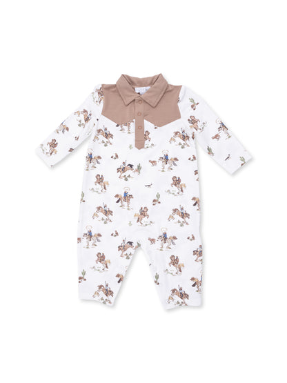 Long Sleeve Cowboy Romper, Horse Wrangler