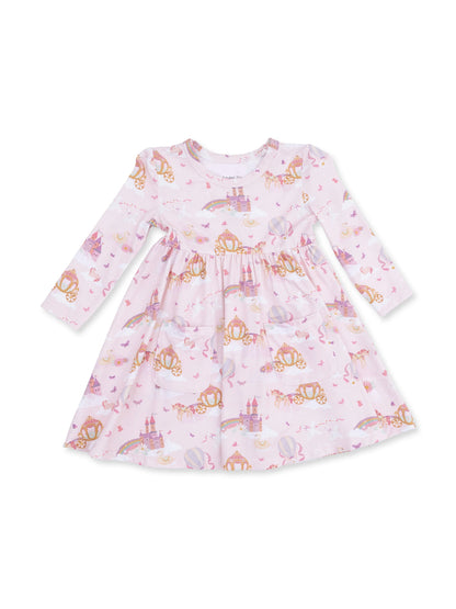 Twirly Dress with Bike Short, Princess Unicorns and Castle