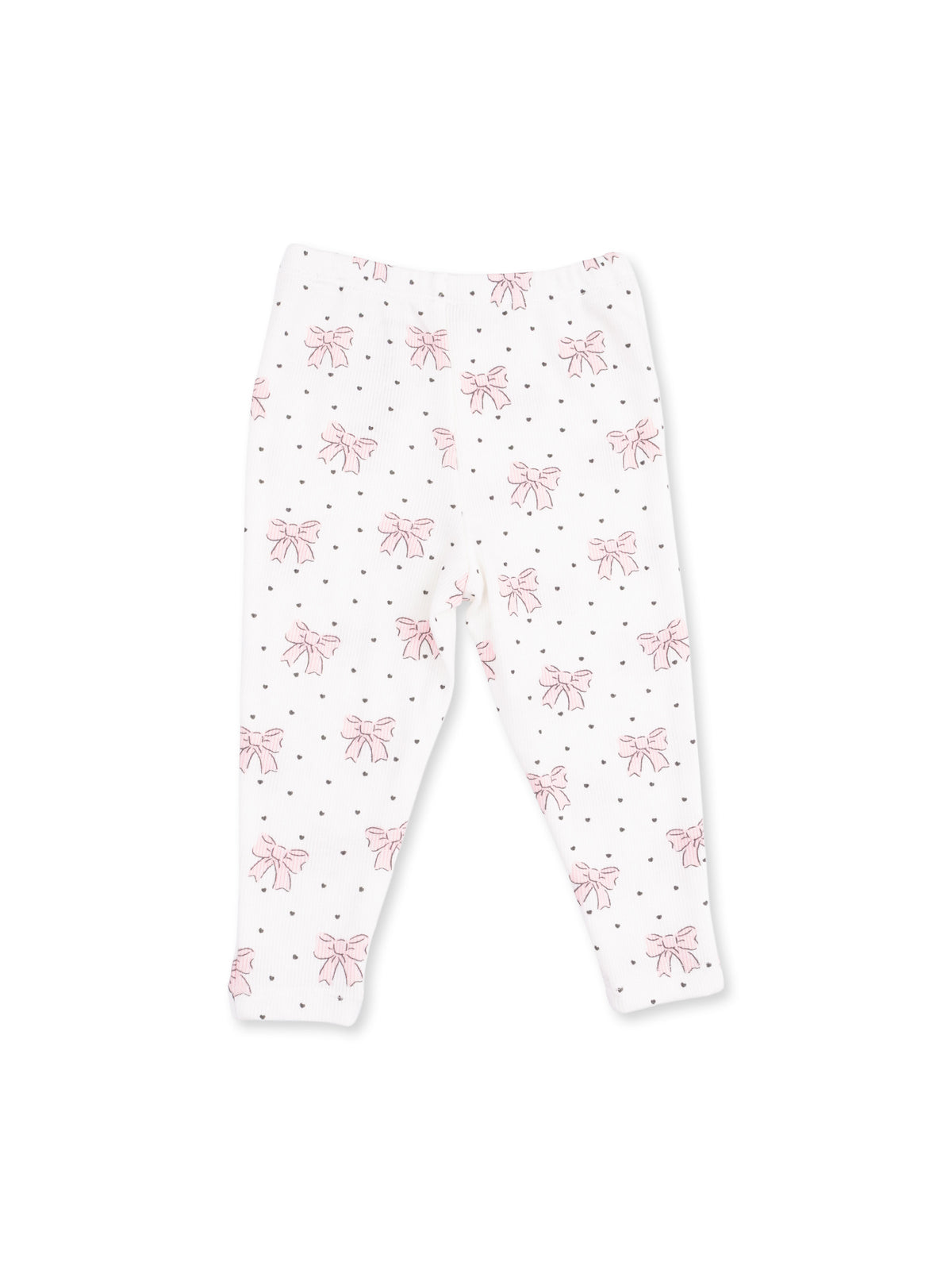Long Sleeve Sweatshirt with Ruffles and Leggings, Veiled Pink Bows