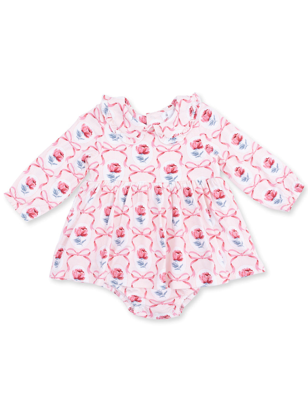Peter Pan Ruffle Collar Bubble w/ Skirt, Leslie Rose