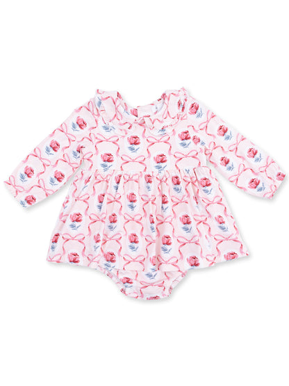 Peter Pan Ruffle Collar Bubble w/ Skirt, Leslie Rose