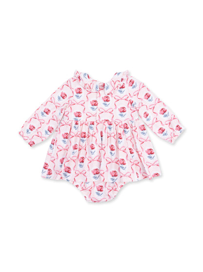 Peter Pan Ruffle Collar Bubble w/ Skirt, Leslie Rose