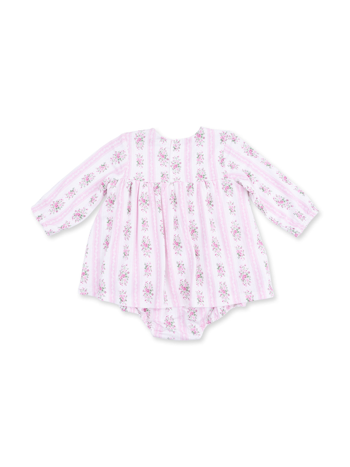 Smocked Ruffle Bubble w/ Skirt, Bella Rose Stripe