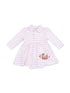 Long Sleeve Tennis Bodysuit Dress, Football Dot and Stripe