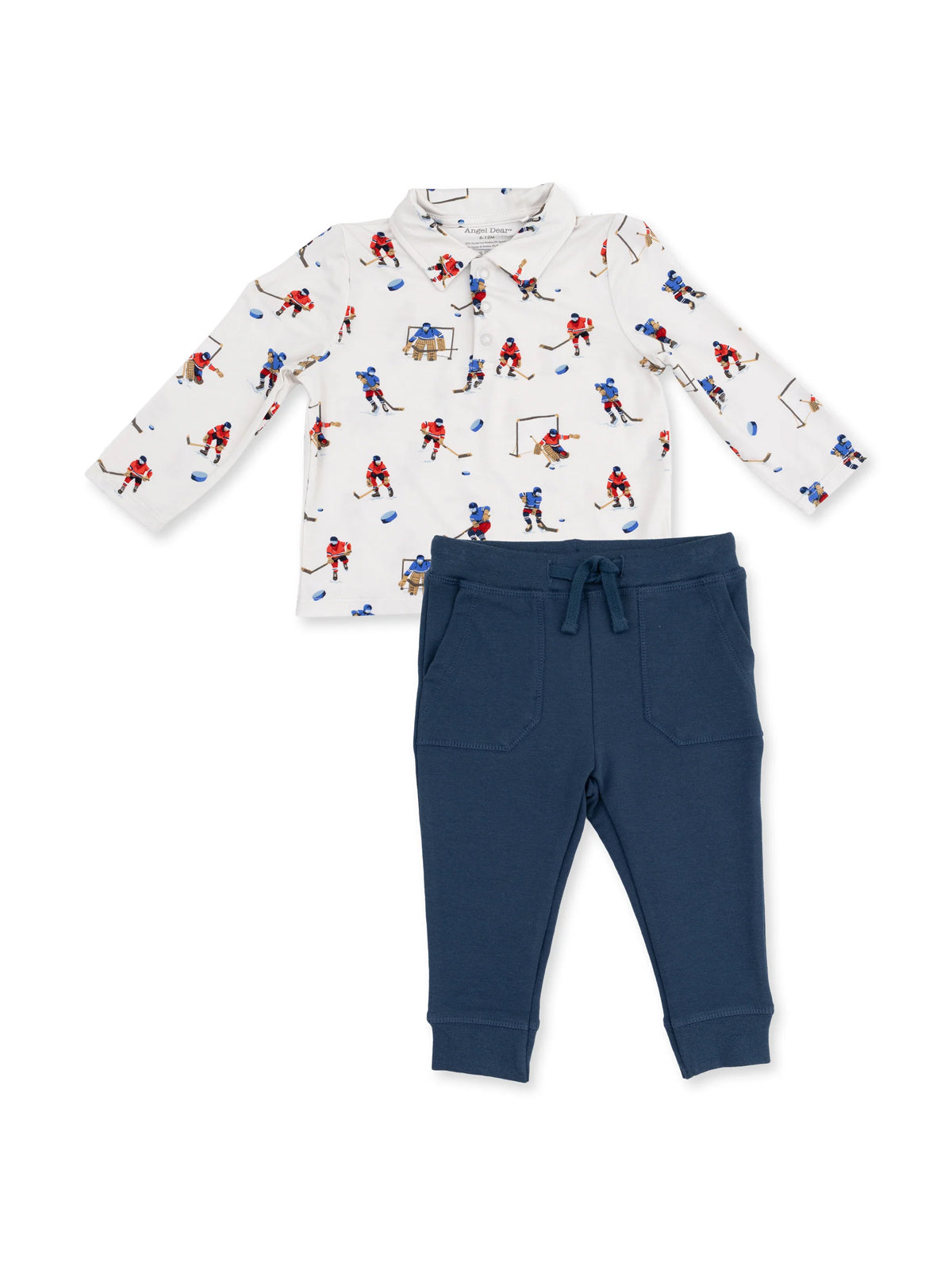 Long Sleeve Polo & Jogger, Hockey Players