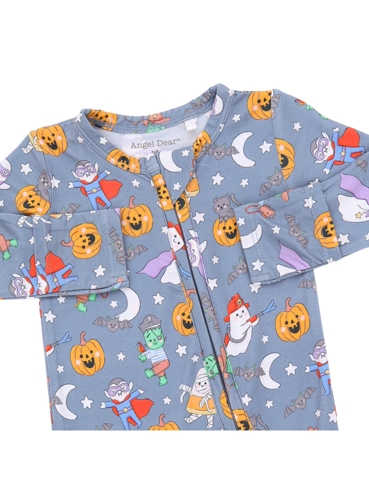 2-Way Zip Footie, Halloween Monster Dress Up Blue