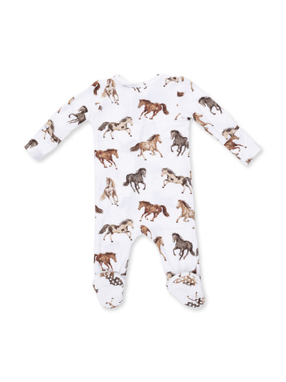 2-Way Zip Footie, Wild Horses