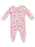 2-Way Zip Ruffle Footie, Serene Floral