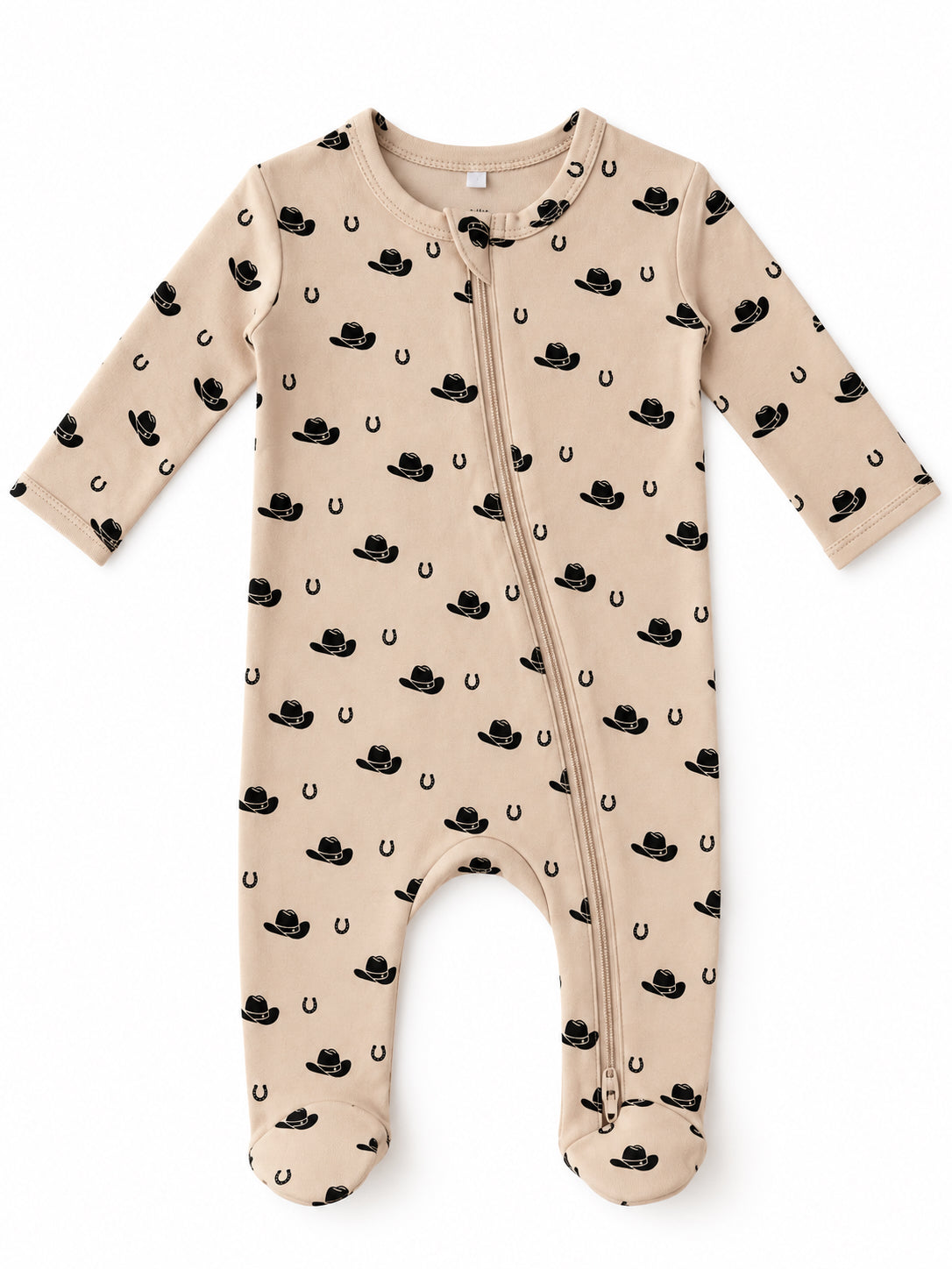 Cowboy Hats / Organic Cotton 2-Way Zip Footie
