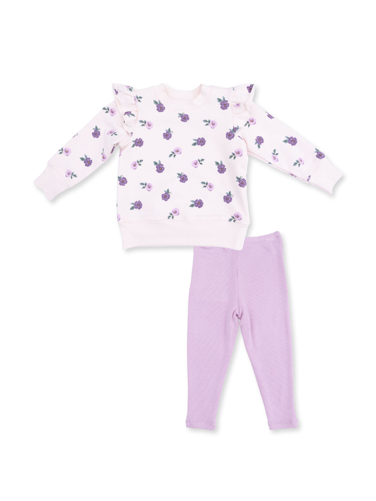 Ruffle Sweatshirt & Legging, Violetta Floral
