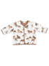 Quilted V Neck Jacket, Wild Horses