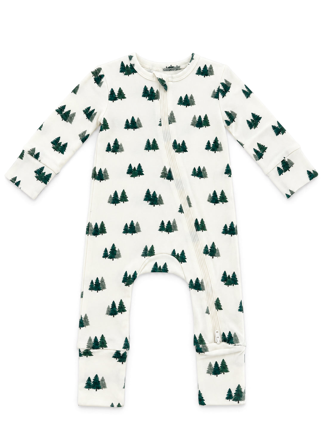Evergreen Grove / Organic Cotton 2-Way Zip Romper