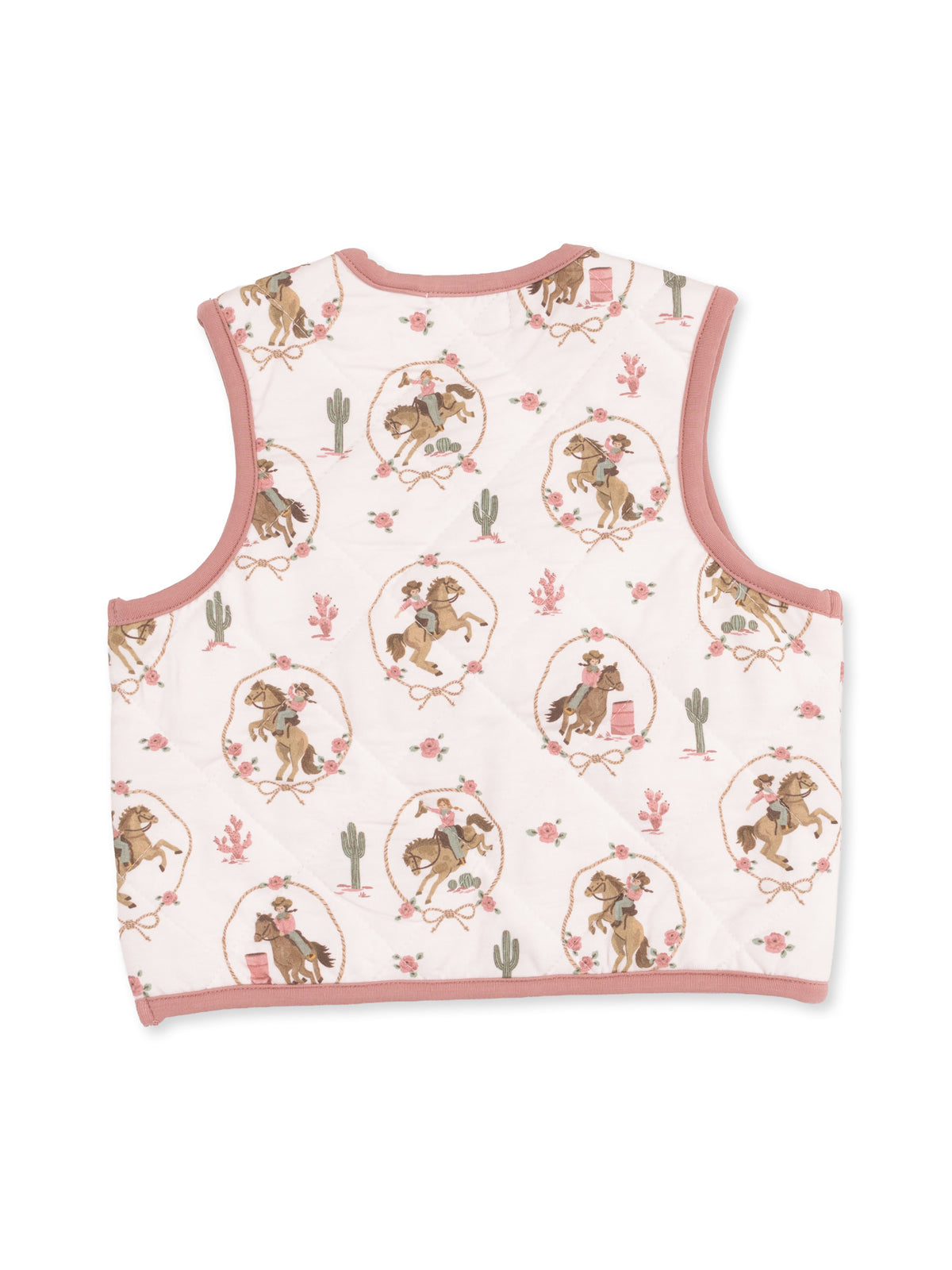 Quilted Vest with Heart Pockets, Cowgirl Cameos
