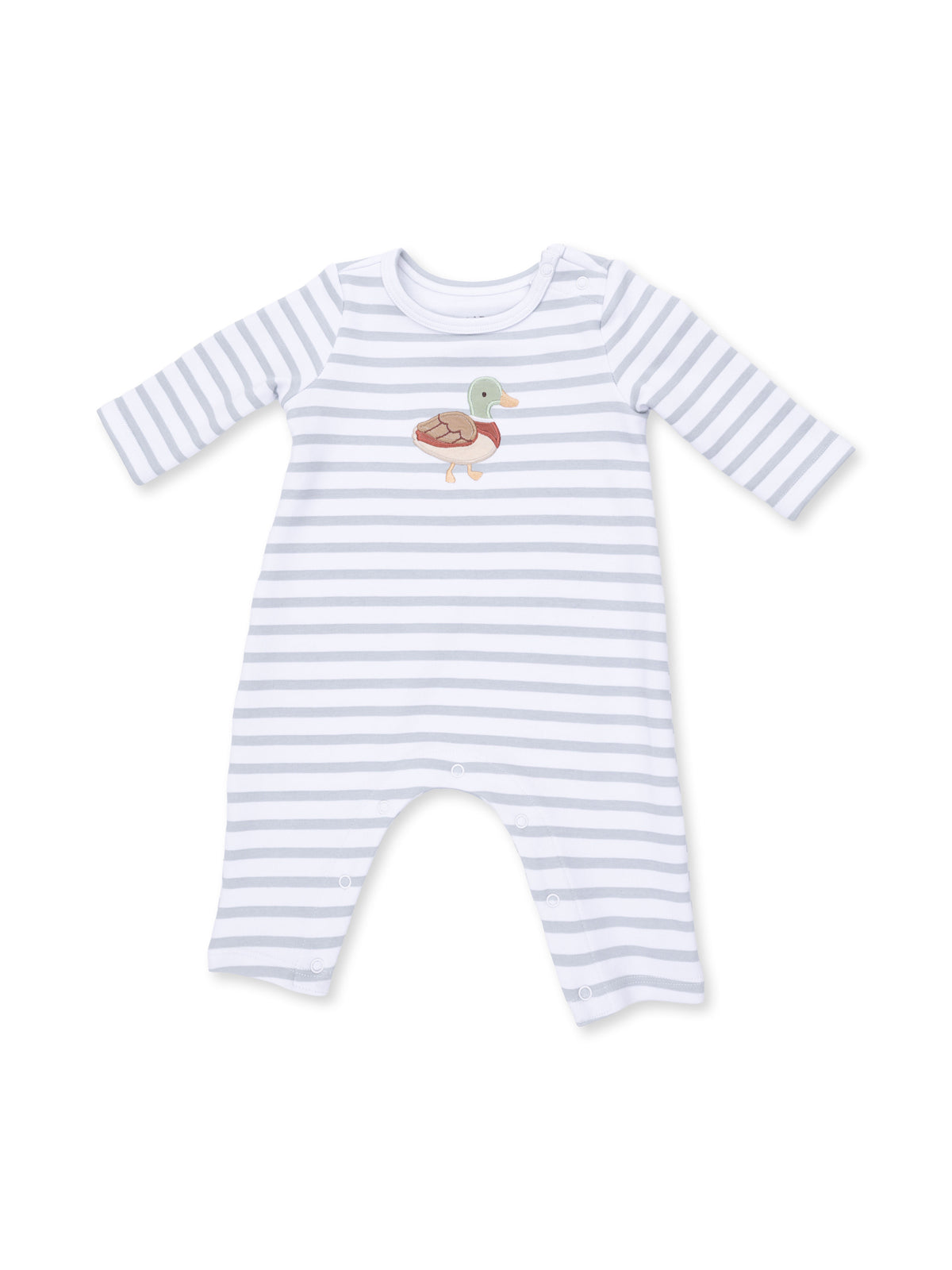 Snap Shoulder Romper, Mallard