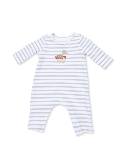 Snap Shoulder Romper, Mallard