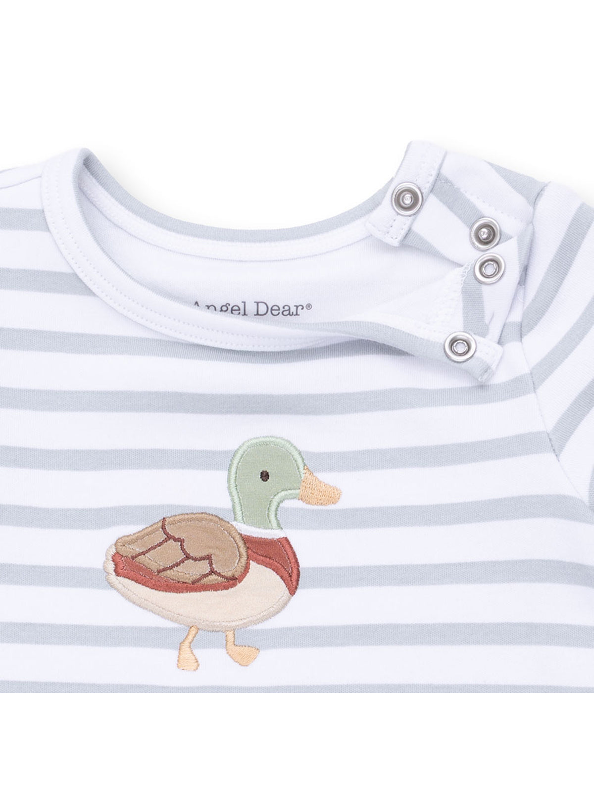Snap Shoulder Romper, Mallard