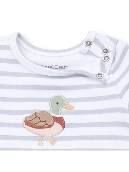 Snap Shoulder Romper, Mallard