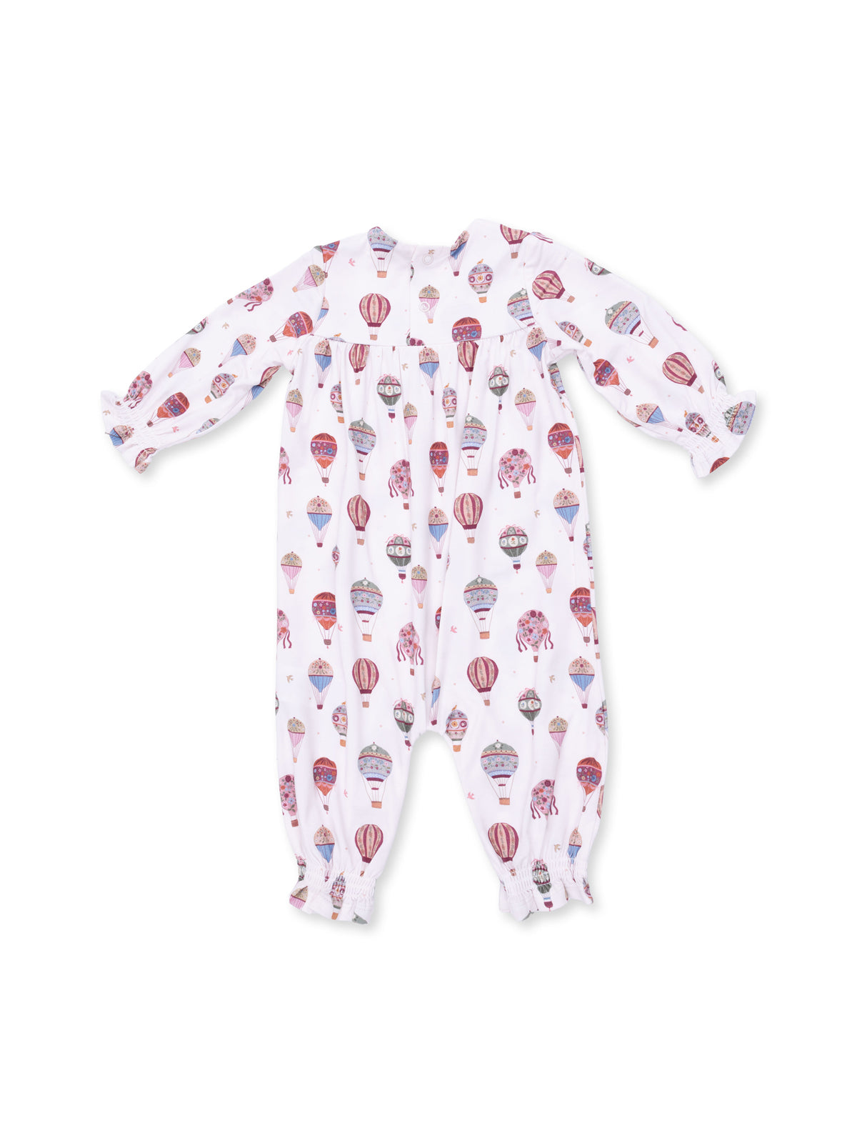 Smocked Long Sleeve Romper, Hot Air Balloon